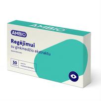 AMBIO REGĖJIMUI SU GINKMEDŽIO EKSTRAKTU (20 mg liuteino), 30 kapsulių