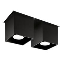Lubinis šviestuvas SOLLUX QUAD 2 juodas, 40 W