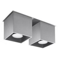 Lubinis šviestuvas SOLLUX QUAD 2 pilkas, 40 W