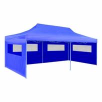Sulankstoma pavėsinė - paviljonas (mėlynas) 3x6 m