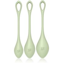 Satisfyer YONI POWER 2 TRAINING dubens dugno raumenų treniruoklis Green 3 vnt.