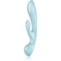 Satisfyer TRIPLE OH klitorį stimuliuojantis vibratorius Blue 23,5 cm