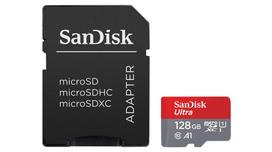 SanDisk atm. korta microSDXC 128GB Ultra 140MB/s su adap.