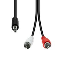 ProXtend 3-Pin to 2 x RCA Cable M-M  Black 0.5M