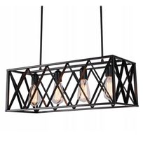 Modernus pakabinamas šviestuvas / Loft - 4 lempučių
