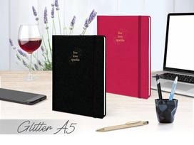 Užrašų knyga GLITTER, A5 112 psl. linija