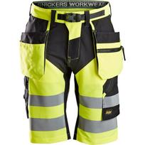 Darbiniai šortai su kabančiomis kišenėmis 6933  FlexiWork Hi-Vis SNICKERS WORKWEAR, klasė 1
