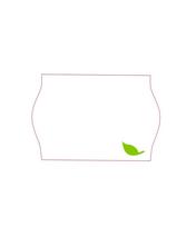 Baltos kainų etiketės su mažo lipnumo klijais, 26 x 16RR, su bangele, 1000 vnt.(pak.5 vnt.)