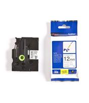 Juostelė BROTHER TZ-FX231, 12mm, baltai ant juodo, plastikinė