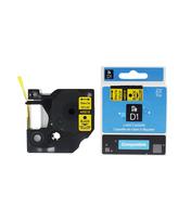 Pakaitalas Juostelė DYMO D1, 12 mm x 7 m, juoda ant geltonos