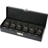 Smūginių antgalių rinkinys 3/4"(20mm), Torx/Spline, 6 vnt.
