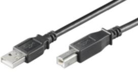 USB MicroConnect USB-A - USB-B 0,3 m laidas Juodas (USBAB03B)