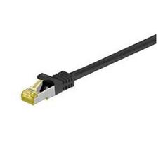 MicroConnect S/FTP CAT 7 RJ45 juoda 0,25m (SFTP70025S)