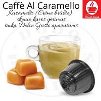 Caffe Bonini – Caffè Al Caramello – Karamelės (Crème brûlée) skonio kavos gėrimo kapsulės – Dolce Gusto®* aparatams