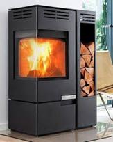Plieninė krosnelė ADURO 12 su malkine, 6kW