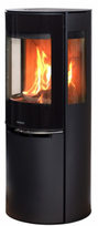 Plieninė krosnelė ADURO 9-5 LUX, su šoniniais stiklais, 6kW