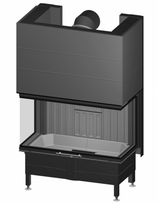 Židinio kapsulė Spartherm Arte 3RL-100h-4S su pakeliamomis durelėmis, 14,3kW