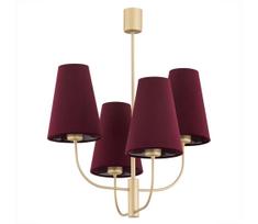 Argon 1827 - Sietynas ant stulpo SAFIANO 4xE27/15W/230V bordo