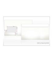 Vokai C65 su langeliu 45 x 90 mm, 114 x 229 mm, su nuplesiama juostele, 1000 vnt.