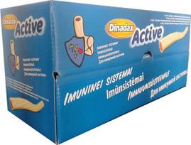 Dinadax Active jogurto skonio kramtomos lazdelės su cukrais. N50