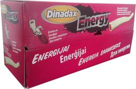 Dinadax Energy braškių skonio kramtomos lazdelės su cukrais, N50