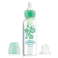 DR.BROWN'S buteliukas pereinamasis OPTIONS+ siauru kakleliu, žalias 250ml + silikoninis snapelis