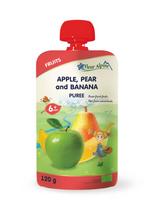 FLEUR ALPINE, ekologiška OBUOLIŲ-BANANŲ-KRIAUŠIŲ tyrelė kūdikiams nuo 6 mėn., 120g