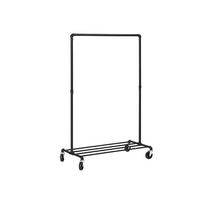 Tvirta industrinio stiliaus drabužių kabykla | Juoda | 90 kg