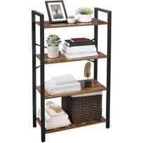 Industrinio stiliaus pastatoma lentyna | 4 lentynos | 66 x 30 x 120 cm | Ruda