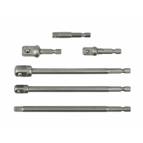 Adapteriai suktukui 1/4'' 3/8'' 1/2'' ilgi/trumpi 6vnt