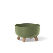 Vazonas GRACIA LOW su kojelėmis 6,8 L D285xH177 mm žemės žalia sp. Prosperplast