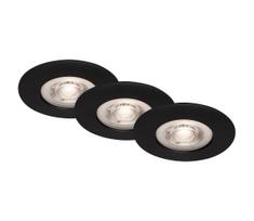 Briloner - KOMPLEKTAS 3x LED įleidžiamas lubinis vonios šviestuvas LED/4,9W/230V IP44 juoda
