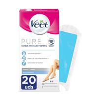 "Veet" depilacinės juostos "Pure Body Depilatory Wax Strips Sensitive Skin Pure Depilatory Wax Strips" 20