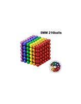 Magy Magnetinių rutuliukų rinkinys komplekte 216 vienetų spalvotų kamuoliukų skersmuo 5mm