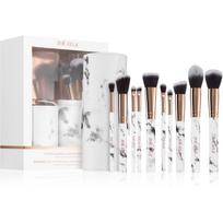 Zoë Ayla Makeup Brush Set Marble 10 Piece makiažo šepetėlių rinkinys su dėklu