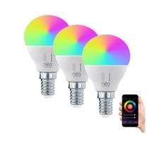 Immax NEO - KOMPLEKTAS 3xLED RGB+CCT Pritemdoma elektros lemputė E14/6W/230V 2700-6500K Wi-Fi Tuya