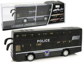 Dviaukštis policijos autobusas, juodas