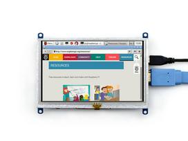 Waveshare Varžinis lietimui jautrus ekranas Raspberry Pi mikrokompiuteriui - LCD TFT 5