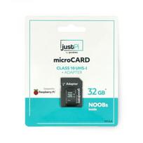 justPi microSD atminties kortelė 32GB 100MB/s klasė 10 + Raspberry Pi OS sistema