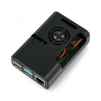 Raspberry Pi dėžutė justPi - juodos spalvos