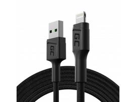 Kabelis Green Cell GC PowerStream USB-A - žaibas 200 cm Greitas įkrovimas Apple 2.4A