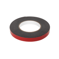 Dvipusė juosta REBEL (1 mm x 15 mm x 10 m) - juoda