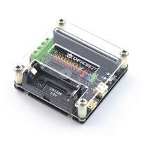 Micro:IO-BOX išplėtimo plokštė su įmontuotu Li-ion baterijų laikikliu