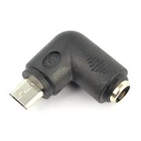 Kampinis adapterio lizdas 5.5x2.1mm - microUSB kištukas