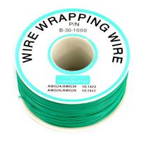 Izoliuota PVC dengta 30AWG laidų vyniojimo vielos ritė 1000Ft - žalia