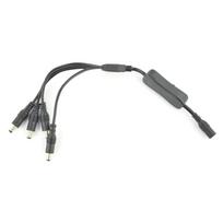 Adapteris DC 5.5/2.1mm su jungikliu - 4 kištukai