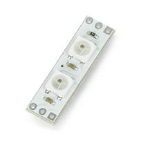 Modulis Pixel x2 su adresuotais diodais LED RGB WS2812B 5050 - 28mm