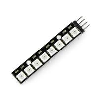 RGB LED juosta WS2812 5050 x 8 šviesos diodai - 53 mm - lituotos jungtys