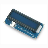 Grove, 2x16 simbolių LCD ekranas su apšvietimu (balta ant mėlynos spalvos)