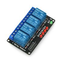 Relės modulis 4 kanalų - 10A/250VAC kontaktai - 5V ritė